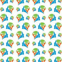 Mental health trendy smart pattern colorful illustration background vector