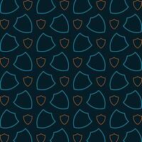 Shield outline trendy abstract pattern repeating vector illustration