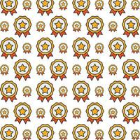 Achievement badge repeating smart trendy pattern colorful background vector