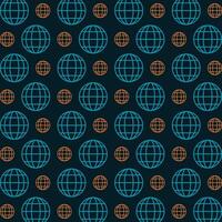 Globe trendy abstract pattern repeating vector illustration background