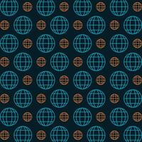 Globe trendy abstract pattern repeating vector illustration background