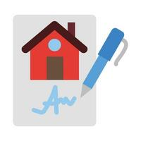 Property Document Vector Flat Icon For Personal And Commercial Use.