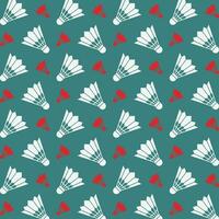 Shuttlecock repeating pattern background vector illustration