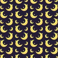 Moon and stars abstract colorful pattern vector illustration