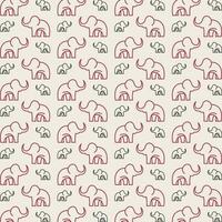 Elephant repeating smart trendy pattern colorful background vector