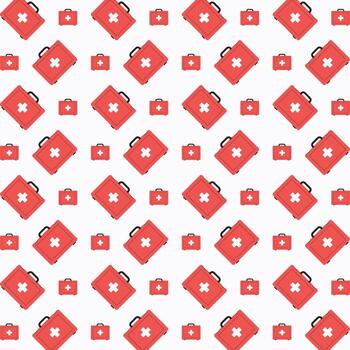 First Aid Box pattern design colorful abstract vector illustration background