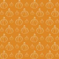 Garlic colorful pattern beautiful background vector illustration