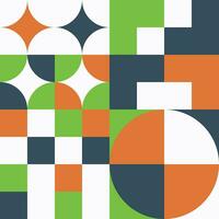 Grey and orange colourful abstract geometric shape vector illustration