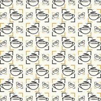 Cofee corner repeating cute seamless pattern vector illustration