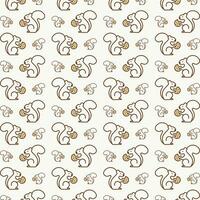 Squirrel cookie repeating cute seamless pattern vector illustration