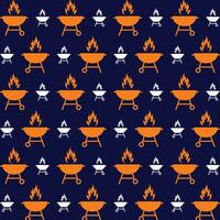 Grill burner repeating pattern background vector illustration