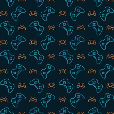 Control Pad trendy abstract pattern repeating vector illustration background