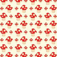 Mushroom vector illustration repeating seamless pattern design