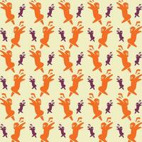 Ninja jump trendy smart pattern colorful illustration background vector