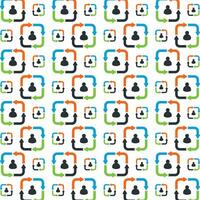 Analysis loop trendy smart  pattern colorful illustration background vector