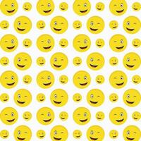 Wink emoji pattern design colorful abstract vector illustration background