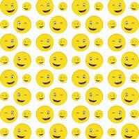 Wink emoji pattern design colorful abstract vector illustration background