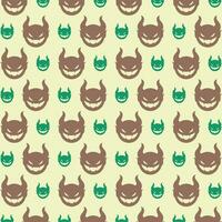 Devil abstract repeating pattern design vector illustration