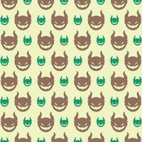 Devil abstract repeating pattern design vector illustration