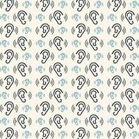 Ear abstract repeating pattern design vector illustration