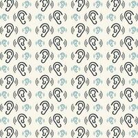 Ear abstract repeating pattern design vector illustration