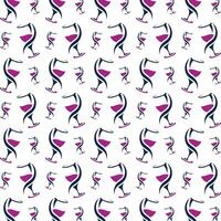 Wine glass abstract cute repeating pattern vector illustration