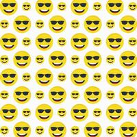 Cool emoji pattern design colorful abstract vector illustration background