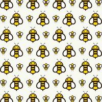 Honey bee vector illustration repeating seamless pattern design