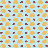 Beautiful pattern of camping tent background vector illustration