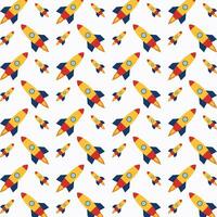 Space Ship pattern design colorful abstract vector illustration background