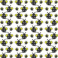 Bee trendy smart pattern colorful illustration background vector