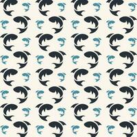 Fish abstract repeating pattern design vector illustration