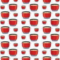 Cooking pot abstract colorful pattern vector illustration