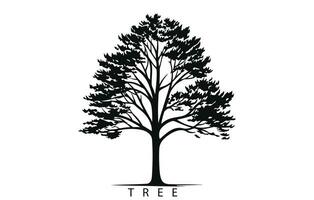 tree silhouettes Vector illustration, tree silhouette isolated on white background