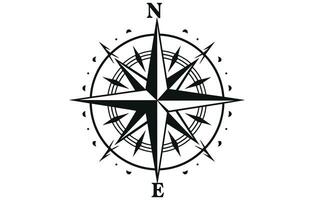 Compass Rose Icon Vector Logo, compass icon vector.