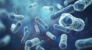 AI generated Legionella pneumophila Bacteria. Medical 3d illustration. AI Generated photo