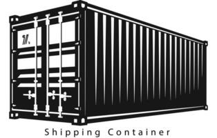 Container icon,modern container or metal box logo design. vector