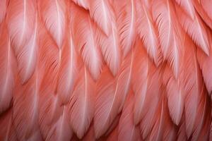 AI generated Flamingo Feather background. AI Generated photo