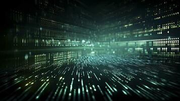 AI generated An abstract digital background with binary code and AI algorithms running in the background. AI Generated photo