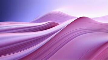 AI generated Abstract 3D image of digital waves in shades of pink and purple. AI Generated photo