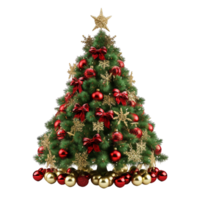 AI generated Christmas tree isolated on transparent background png