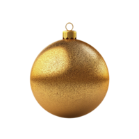 ai gegenereerd gouden Kerstmis bal Aan een transparant achtergrond png