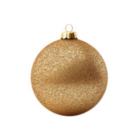 AI generated Golden Christmas ball isolated on a transparent background png