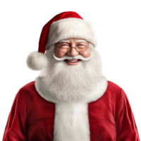 AI generated Santa Claus happy old man isolated on a transparent background png