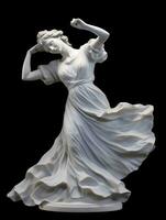 AI generated Marble statue of a ballerina. Generative AI photo