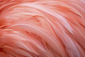 AI generated Flamingo Feather background. AI Generated photo