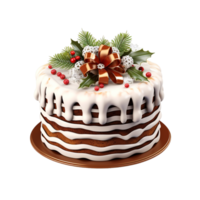 ai generiert Weihnachten hausgemacht und Weihnachten Dekoration Kuchen png