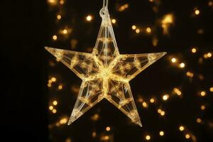 AI generated Christmas Star Decorations. AI Generated photo