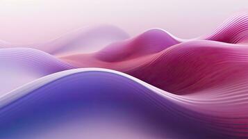 AI generated Abstract 3D image of digital waves in shades of pink and purple. AI Generated photo