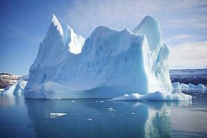 AI generated Iceberg in Greenland. AI Generated photo